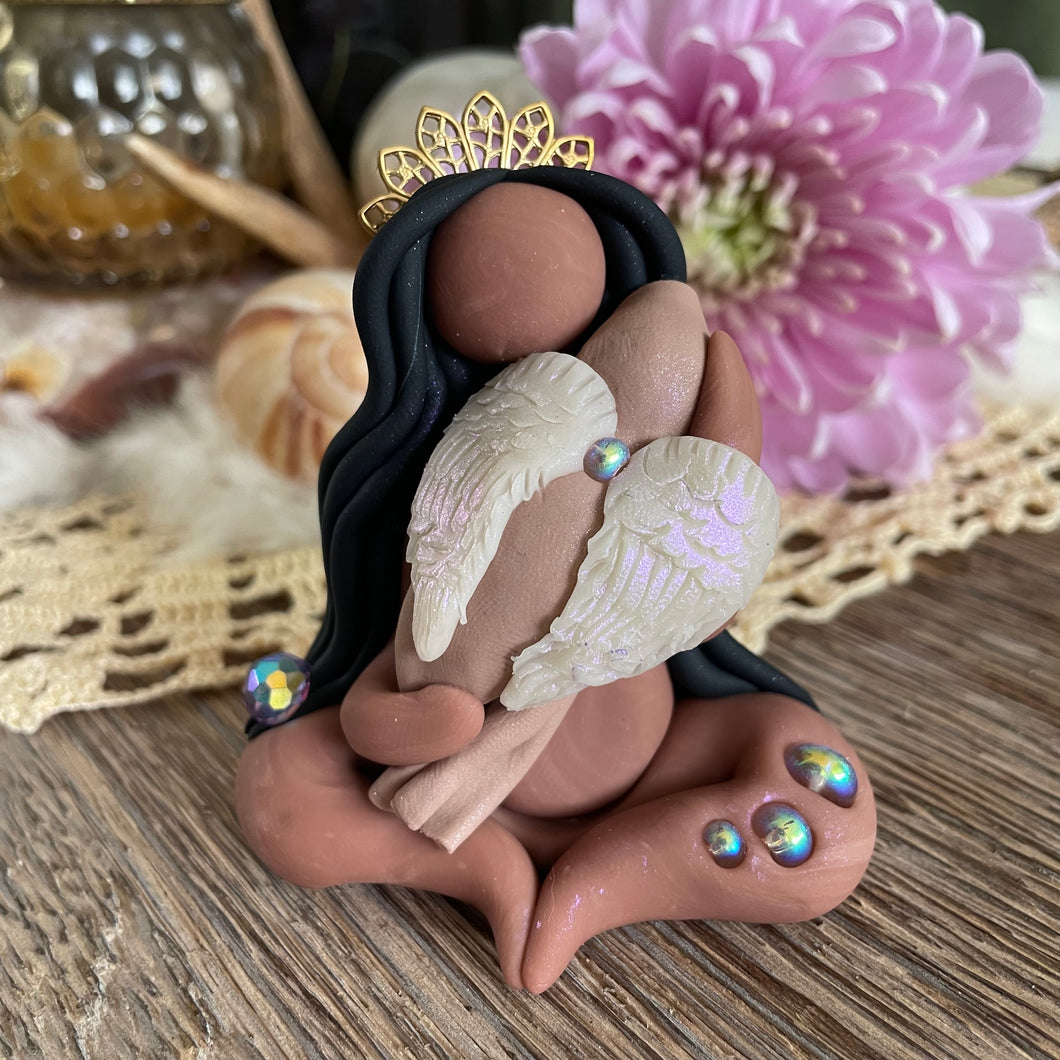Mama Goddess w/Angel baby: I honor my grief and allow myself to heal at my own pace~