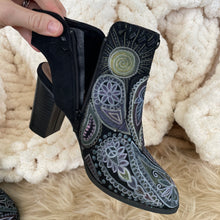 Sacred Moon Seconds: Celestial Paisley Shoes (Hand painted)