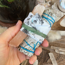 The Ultimate Reset: White sage smudge bundle + palo santo + selenite