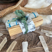 The Ultimate Reset: White sage smudge bundle + palo santo + selenite