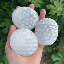 The Goddess’s Crystal: Flower of Life Selenite palm stone