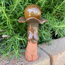 CLEARANCE Feminine sphere stand w/honey calcite sphere (Glazed Earthen Clay)
