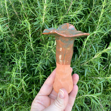 CLEARANCE Feminine sphere stand w/honey calcite sphere (Glazed Earthen Clay)